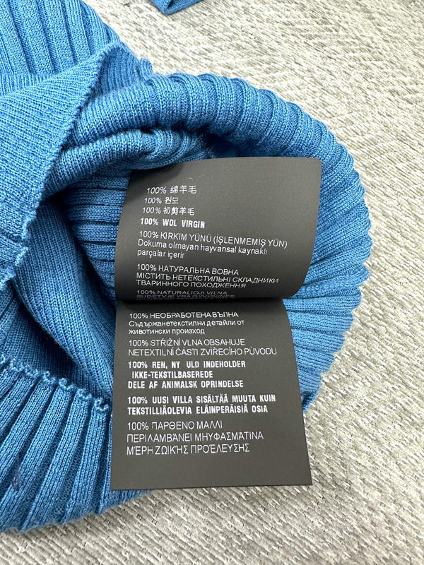 Miu Polo Shirt Aviator Blue Wool 336824