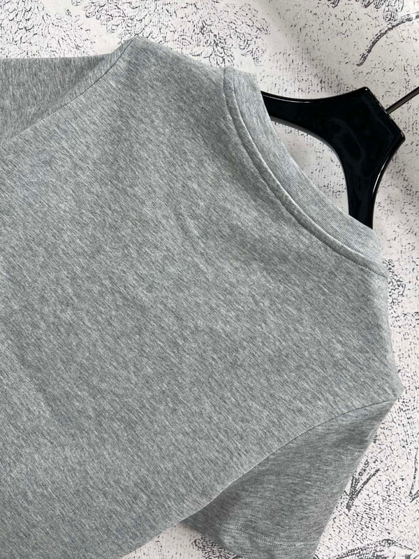 LV 25 Robot On The Chest T-Shirt Grey Cotton