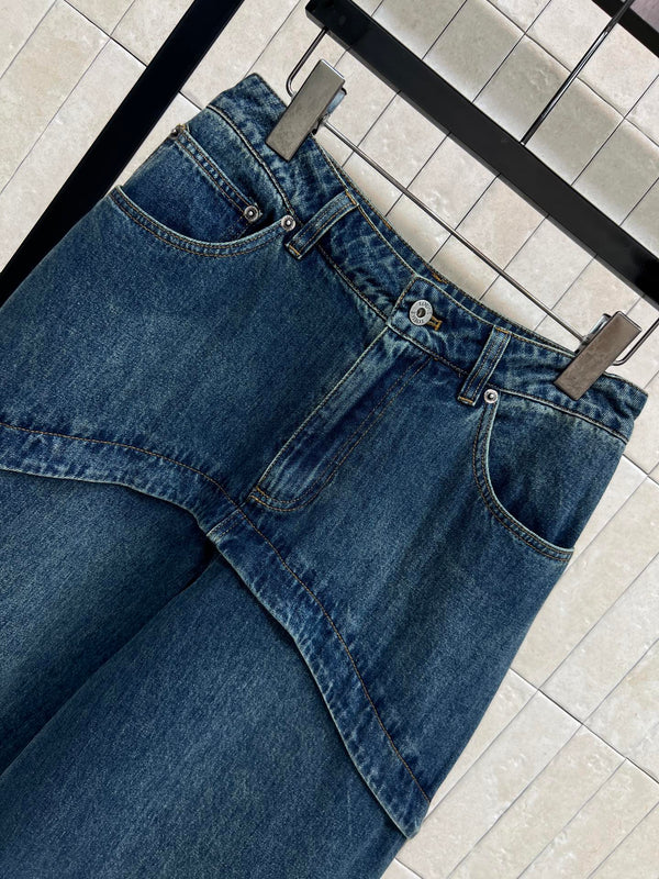 Loew 26s High-Waisted Wide-Leg Denim Pants 400692