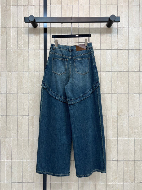 Loew 26s High-Waisted Wide-Leg Denim Pants 400692