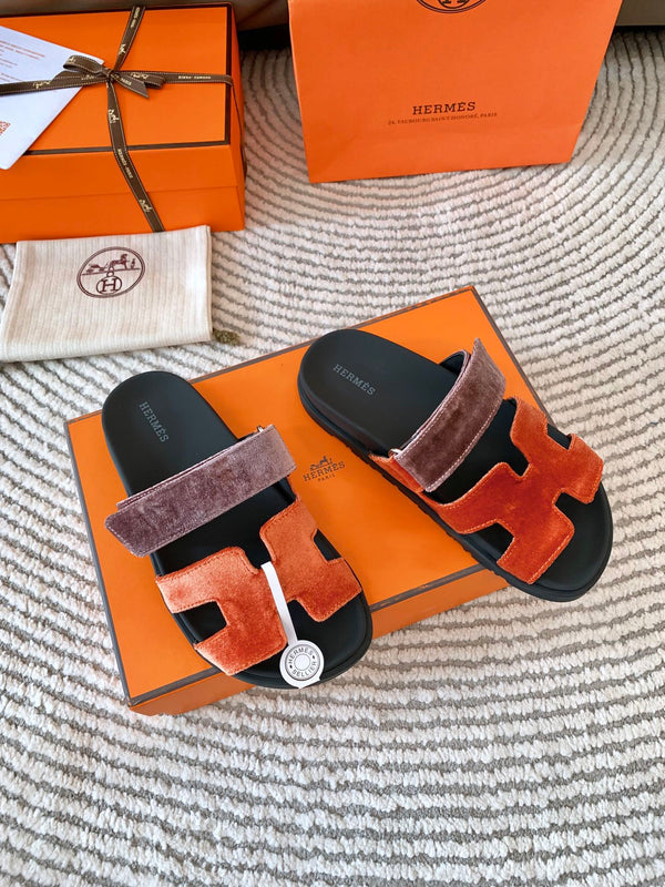 HM Chypre Sandal Red Orange Mix Purple Corduroy 963557