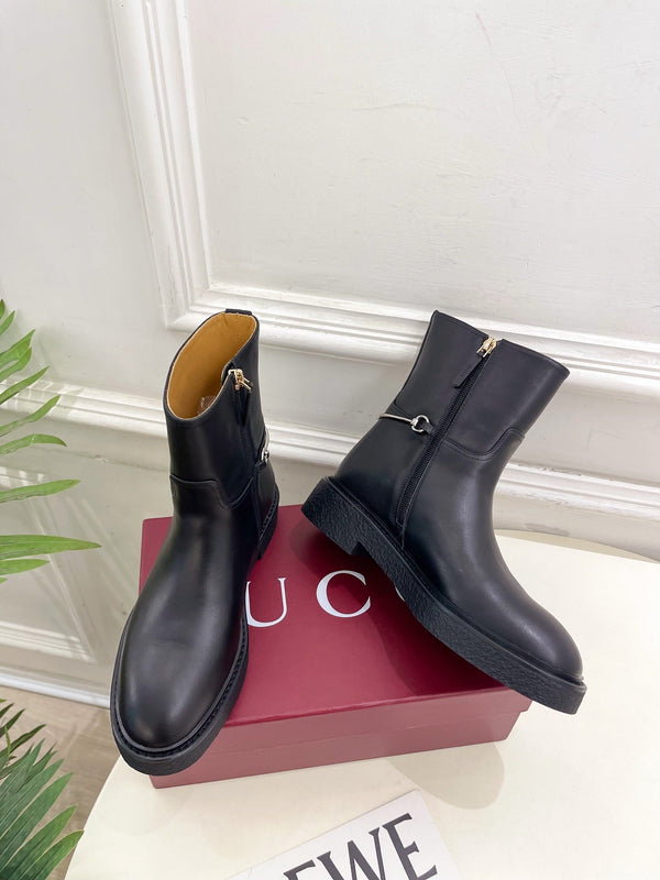 Gucci 25š¬š¬ horsebit ankle boots black calfskin 435379