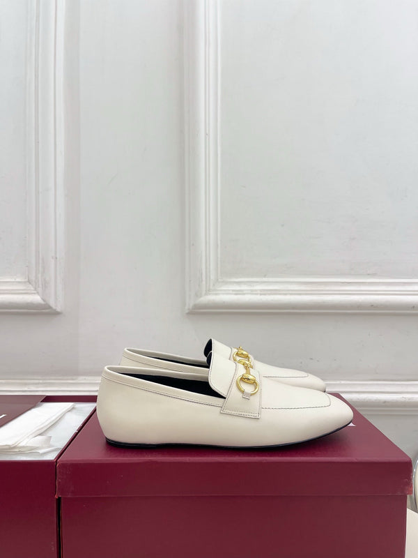 GG 26s Loafer With Horsebit White Leather 640282