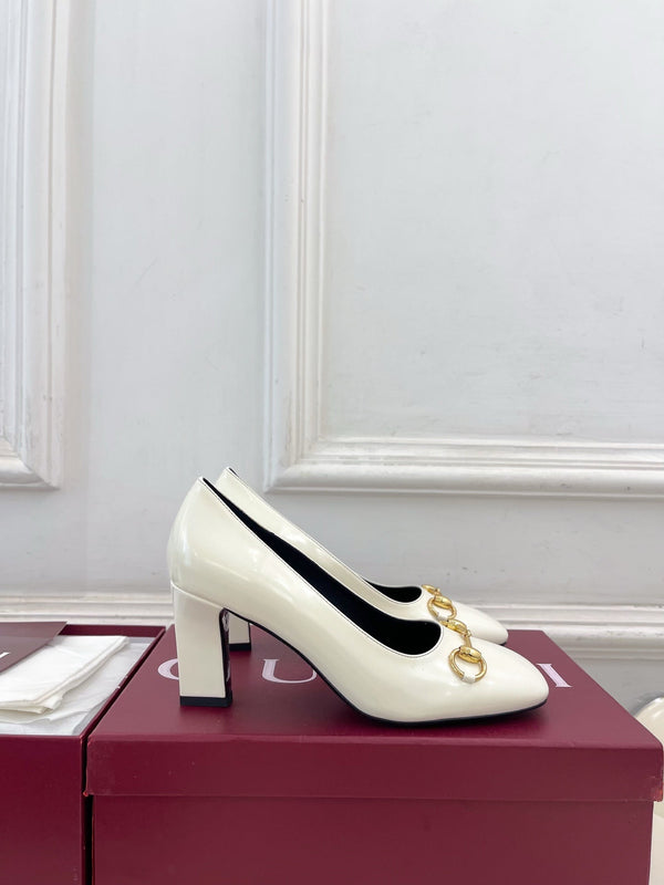 GG 26s Signora Pump 7.5cm White Leather 640306