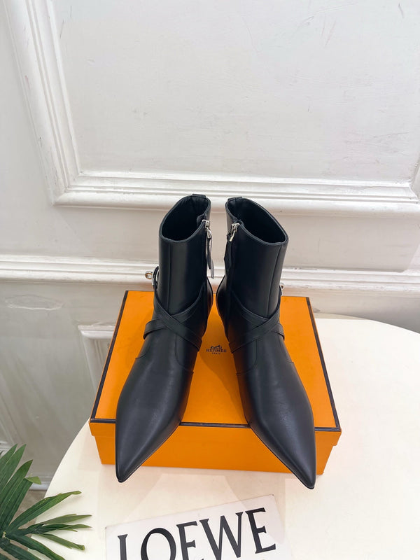 HM 26s Nice 40 Ankle Boot Black Lambskin 947288