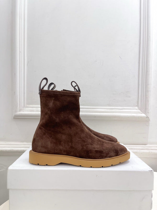 CE 26s Flow Zipped Ankle Boots Coffee Suede 947591