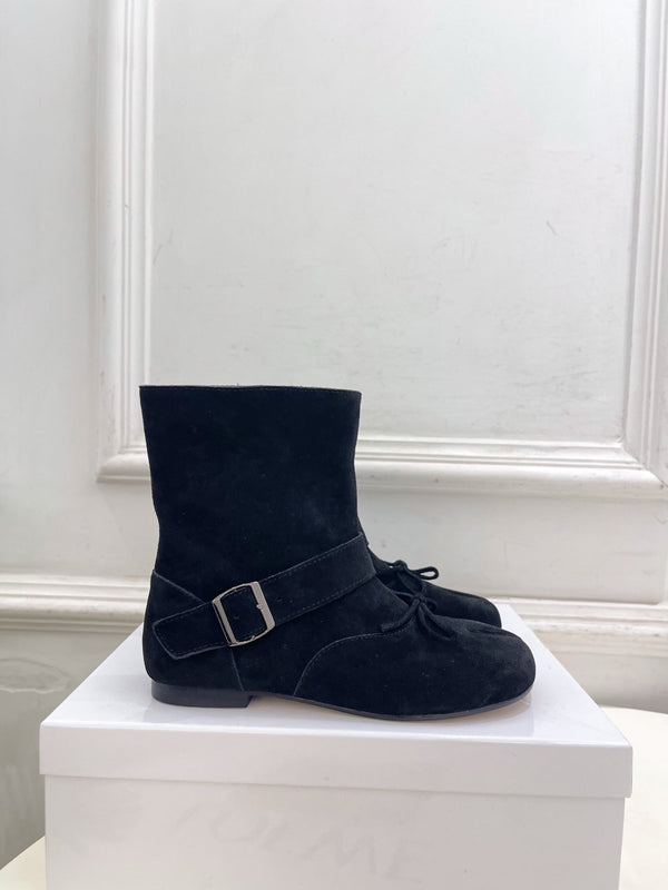 MM Tabi Ankle Boots Black Suede 112266