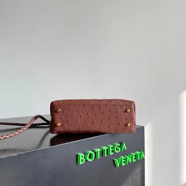 Bottega Veneta 2026 Andiamo Bag 20.5cm Sapele Ostrich Leather