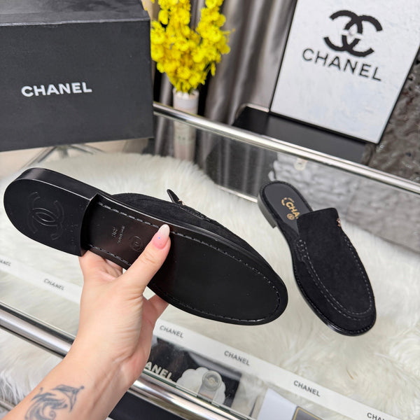 CC 26 Mule Black Suede Calfskin 3608718