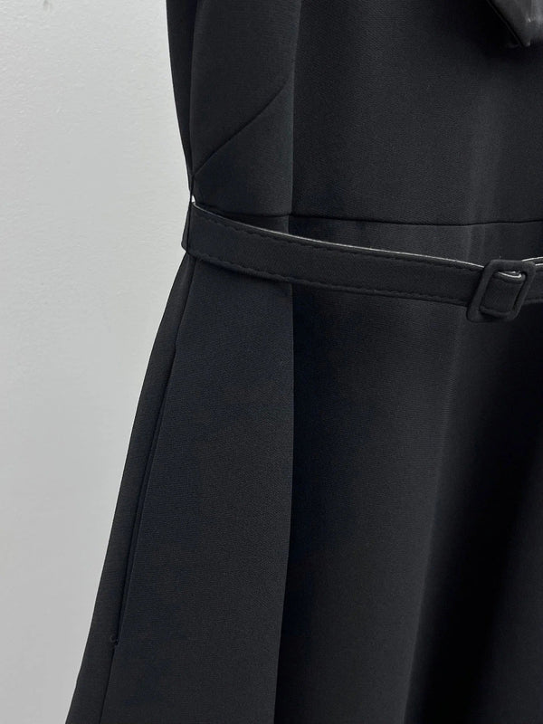 CD 2026 Bow-Embellished Belt Dress Black Polyester 445444