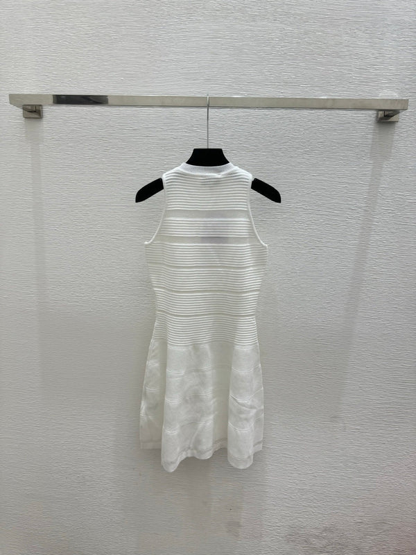 CC 2026 Round Neck Knitted Vest Dress Wool Cashmere 516050