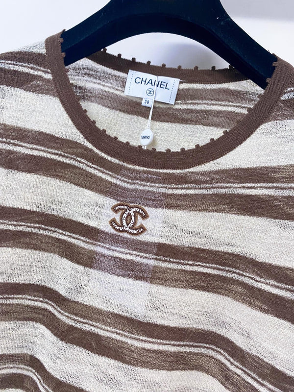 CC 2026 Short-Sleeve Knit Brown Wool Laine 463562