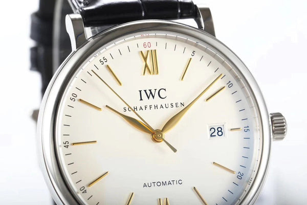 IWC Portofino 40mm Cream Dial Steel Case Gold Numerals