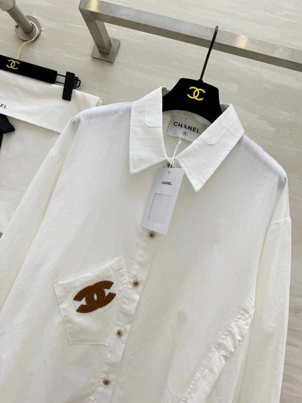CC 2026 Brown Logo Shirt White 392417