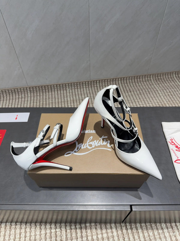 CL 26SS High Heel Pump 100 White Patent Leather 613870