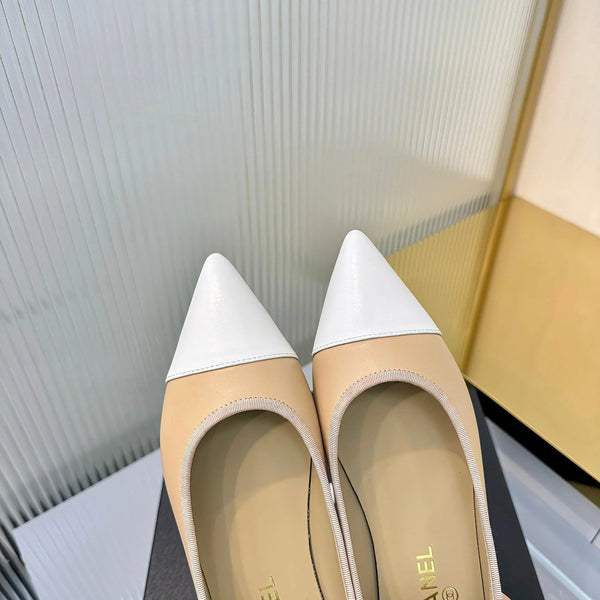 CC 2026 Ballet Flats Beige White Sheepskin 668125