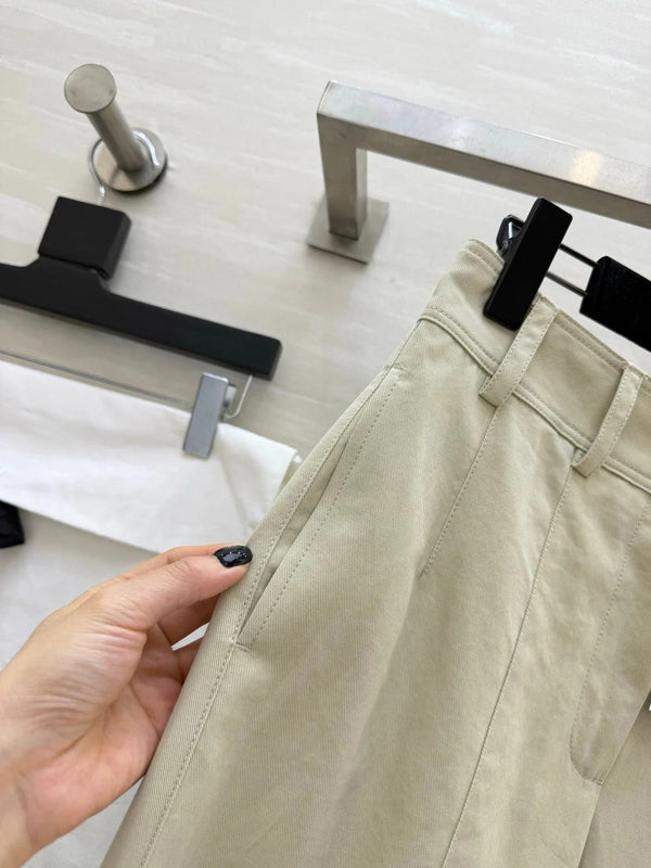 CC 2026 Light Apricot Wide-Leg Pants Cotton 379252