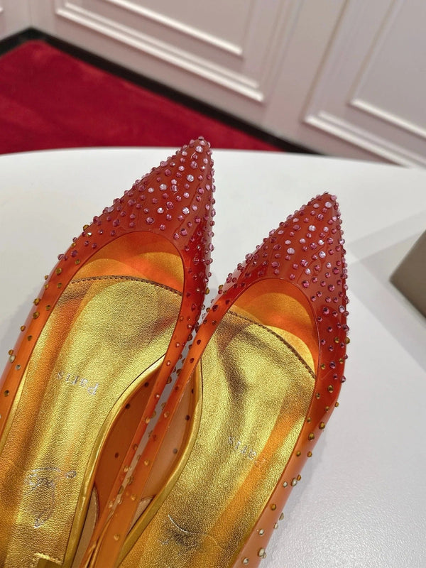 CL 2026 Miss Z Degrastrass Ombré Flats Effect PVC Lambskin 780431