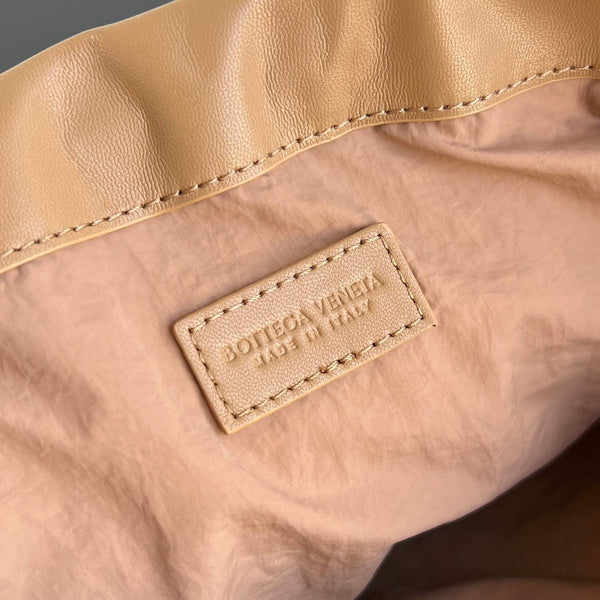 BV 2025 Dustbag Clutch Bag Pale Brown Calfskin