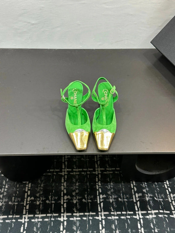 Chanel 2026 Slingback Kitten Heels Pumps Leather Sheepskin 832520
