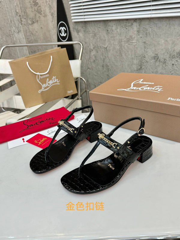 CL 2026 MJ Thong Sandals 25mm Croc-Effect Leather 780393