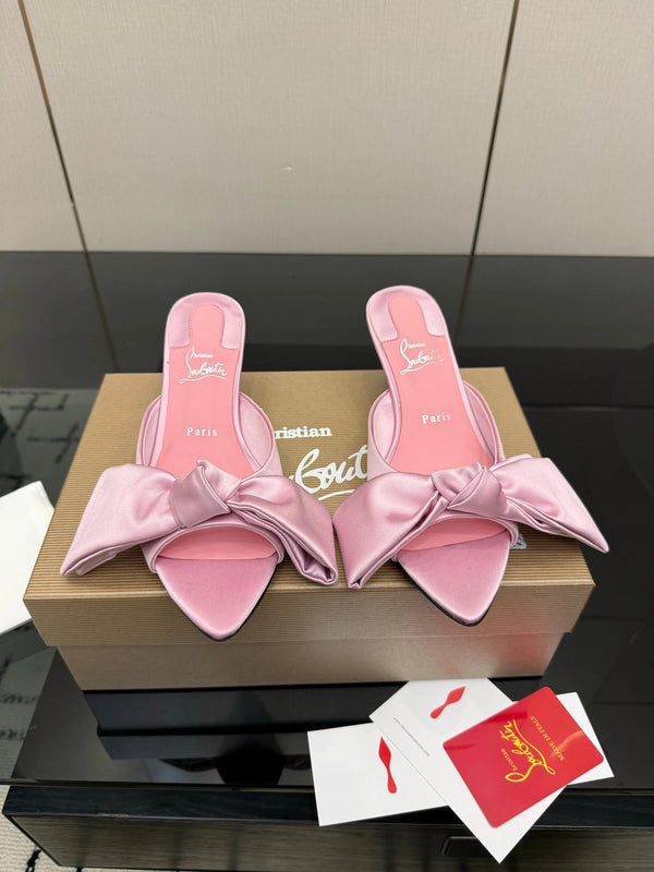 CL 2026 Mulazee Bow-Detail Slide Sandals 60mm Satin 791575