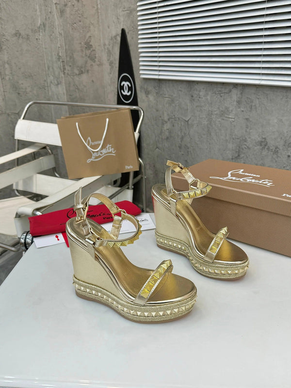 CL 2026 Nappa Mica Pyraclou 110 Wedge Sandals Leather 784235