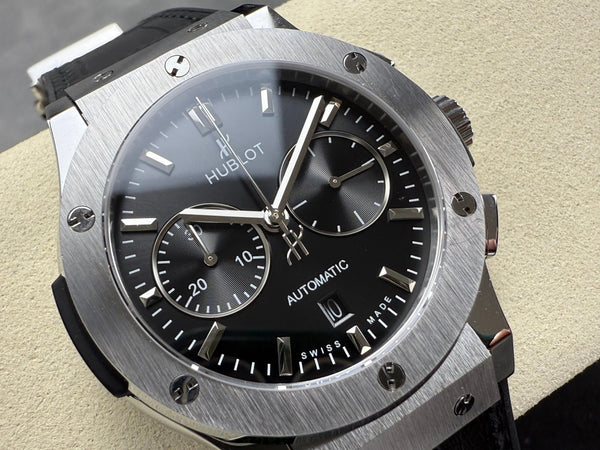Hublot Classic Fusion Chronograph Black Dial Titanium 45mm Watch