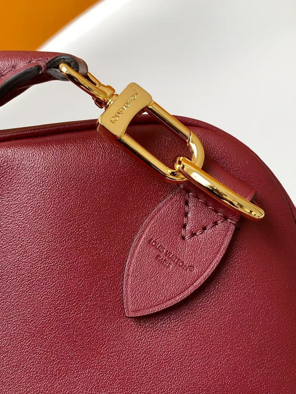 LV Speedy Soft 30 Bag Plum Pink Calfskin
