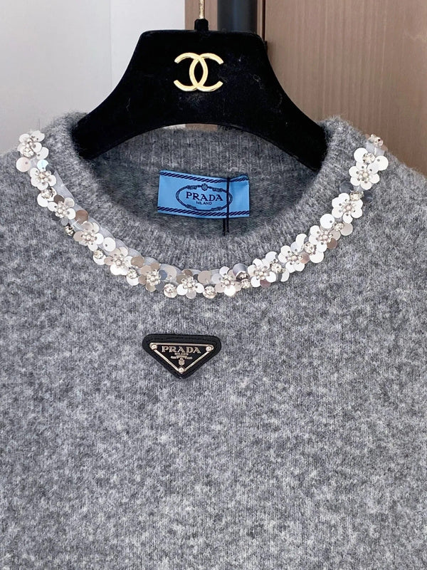 PRADA 25S SHORT-SLEEVE KNIT TOP 394