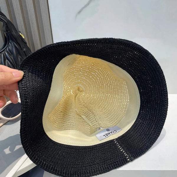 STRAW BUCKET HAT IN BEIGE 672974