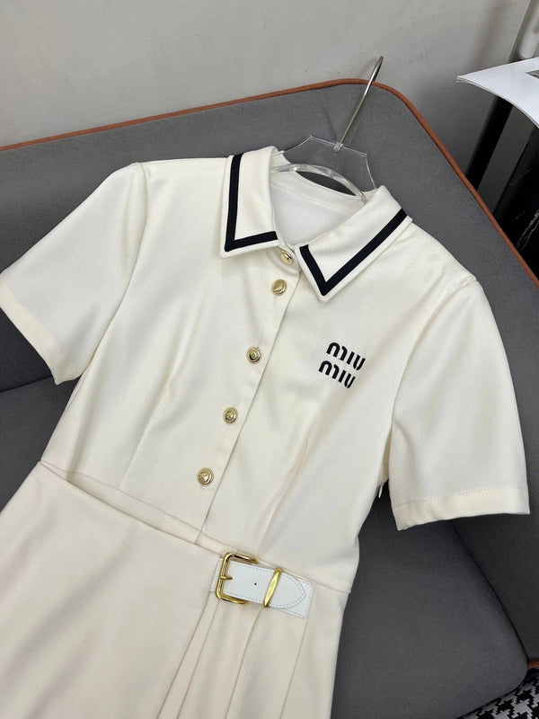 MIUMIU SHIRT DRESS WITH BELT 214479