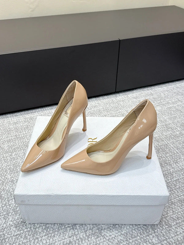 CD 26s High Heels Pump 105 Beige Patent Leather 661480