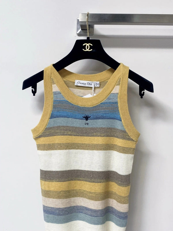 CD 2026 Multicolor Vest Wool Cotton 529388