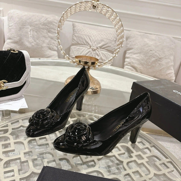 CC 26s High Heels Pump 85 Black Patent Leather 627005
