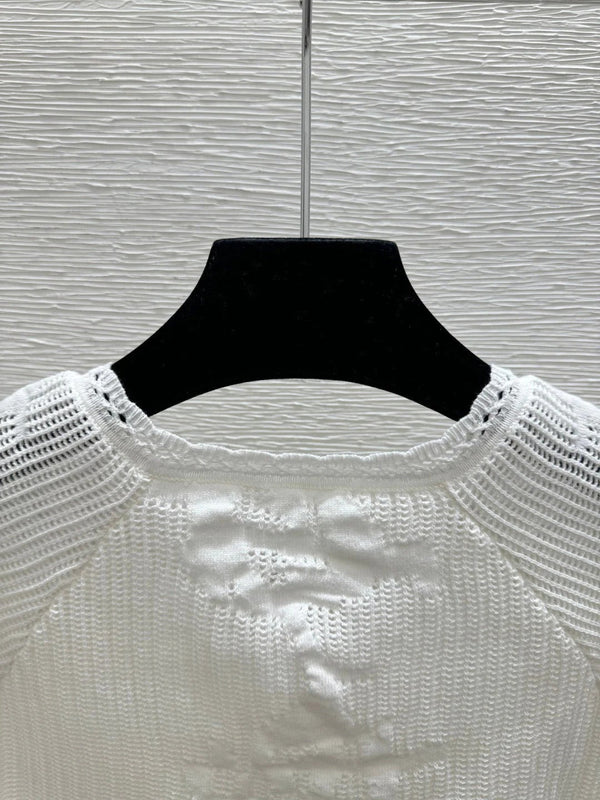 CC 2026 Round Neck Knitted Vest White Cotton 516805