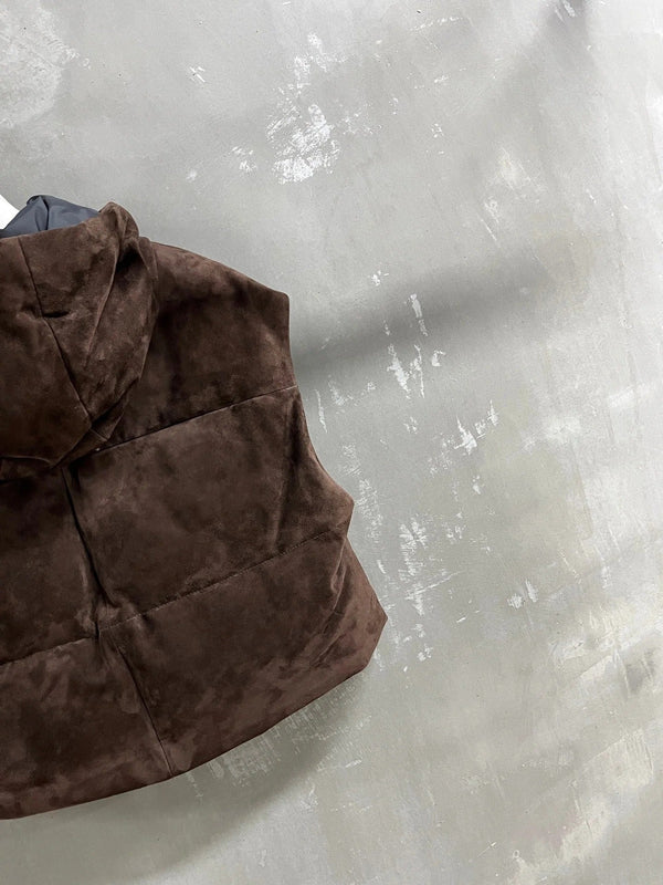 PRADA 25S SUEDE DOWN VEST 384