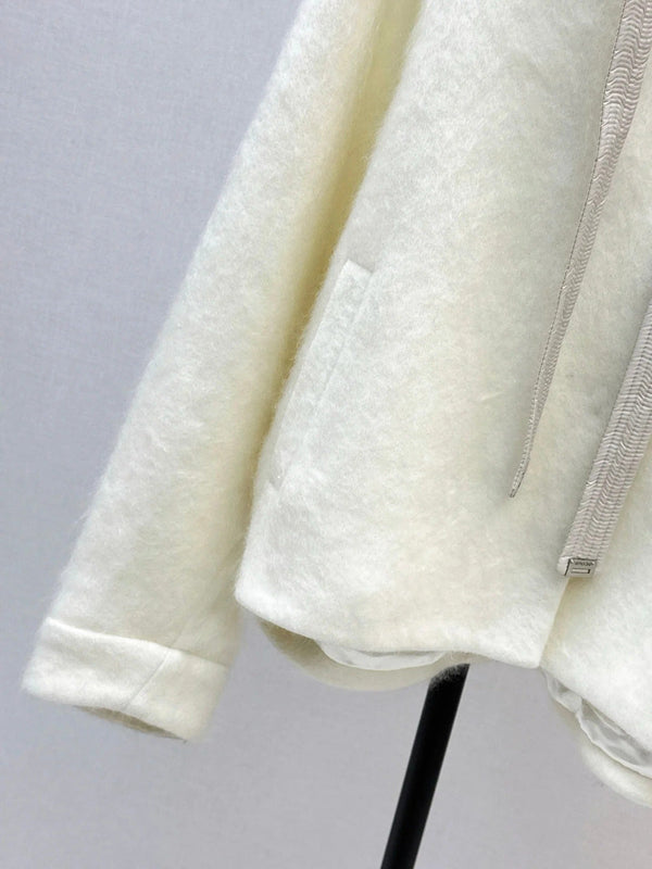 MAX MARA 25S HOODED KNIT JACKET 106