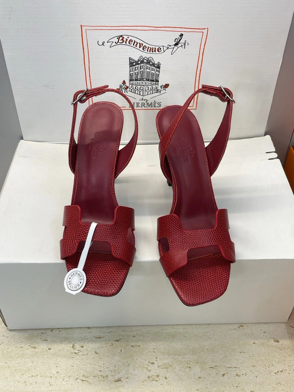 HM 26ss High Heel Sandals 105 Red Cowhide 607115