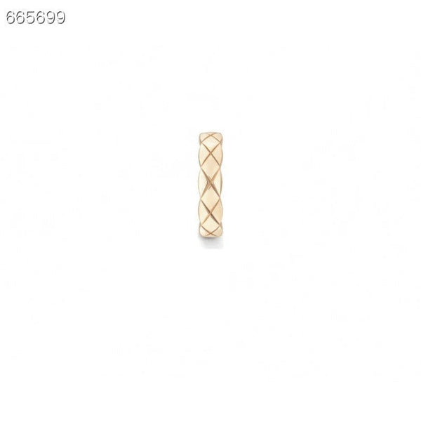 COCO CRUSH QUILTED MOTIF HOOP EARRINGS