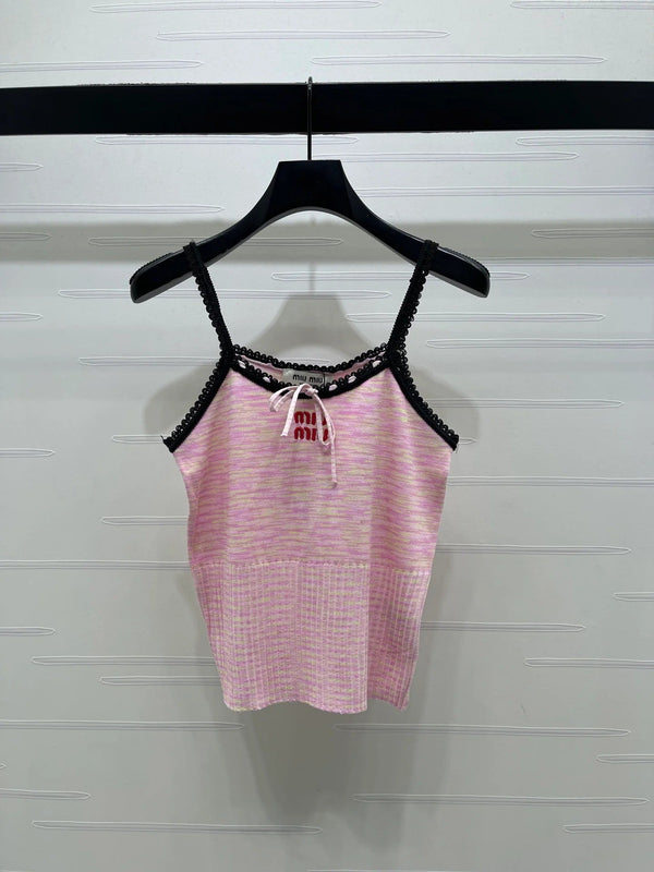 Miumiu 2026 Gradient Camisole Pink and Blue Polyester Viscose 352411