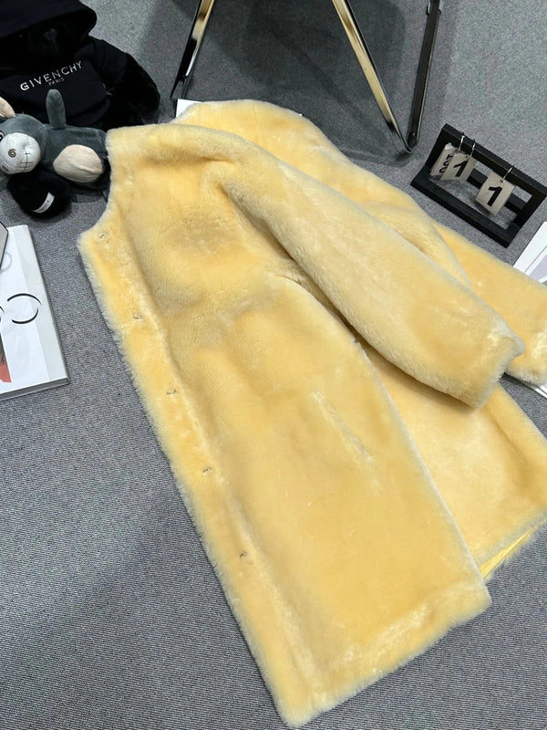 CHANEL 25S SHEEP FUR COAT 504