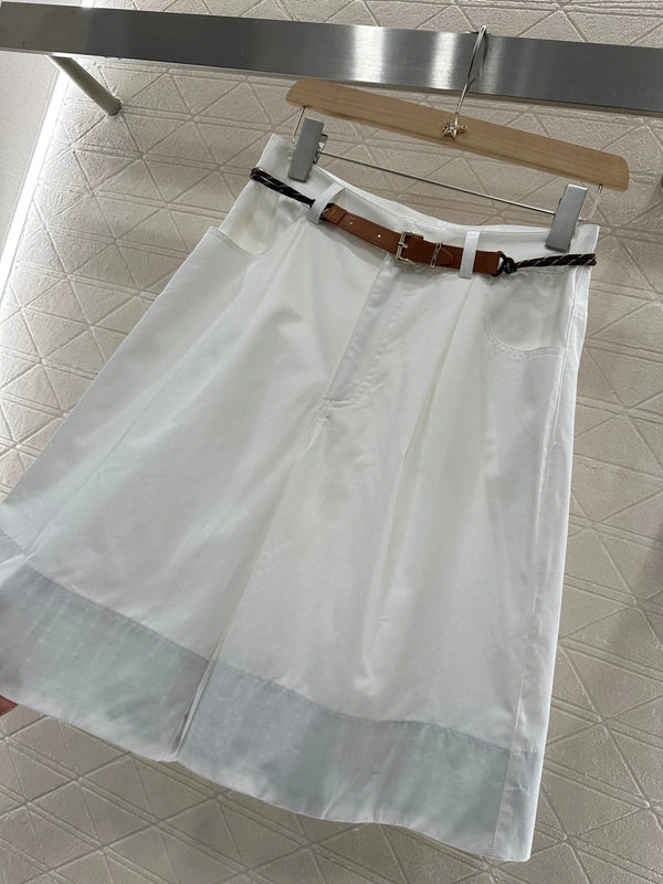 MIUMIU HIGH-WAISTED PLAID BERMUDA SHORTS 276622