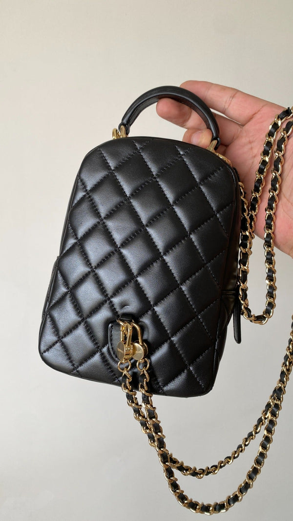 CC 26s Backpack Mini Black Lambskin