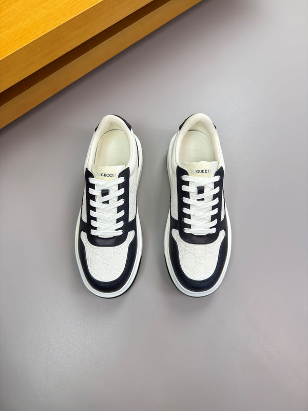 GG SNEAKER WHITE BLACK NAPPA LEATHER 194554