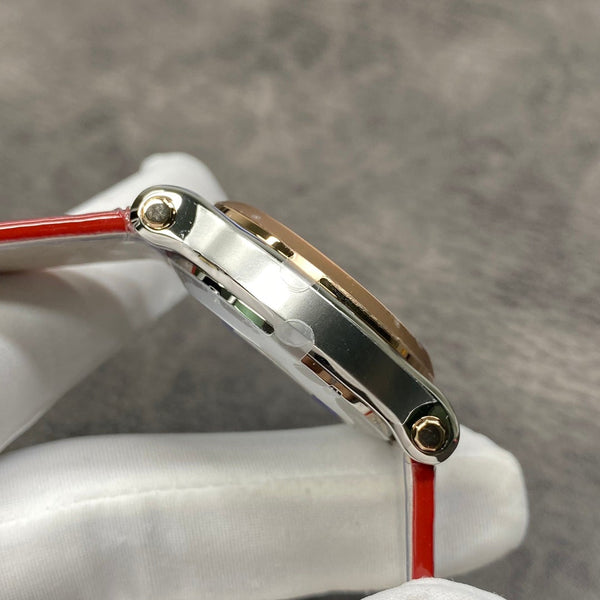HAPPY DIAMOND 36 TWO-TONE LEATHER STRAP