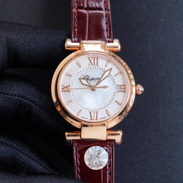 IMPERIALE 36MM AUTOMATIC ROSE GOLD CASE LEATHER STRAP