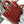 LARGE LADY BAG 32CM RED CANNAGE LAMBSKIN