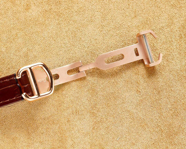 BALLON BLEU 33MM ROSE GOLD CASE PINK DIAL LEATHER STRAP