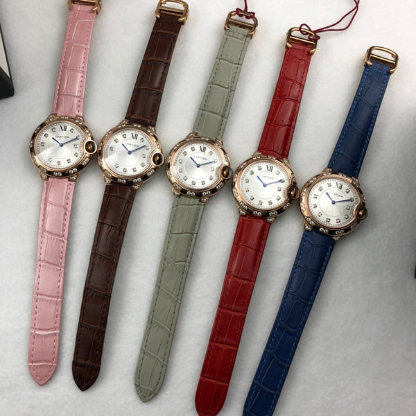 BALLON BLEU 36MM ROSE GOLD CASE DIAMOND NUMERALS
